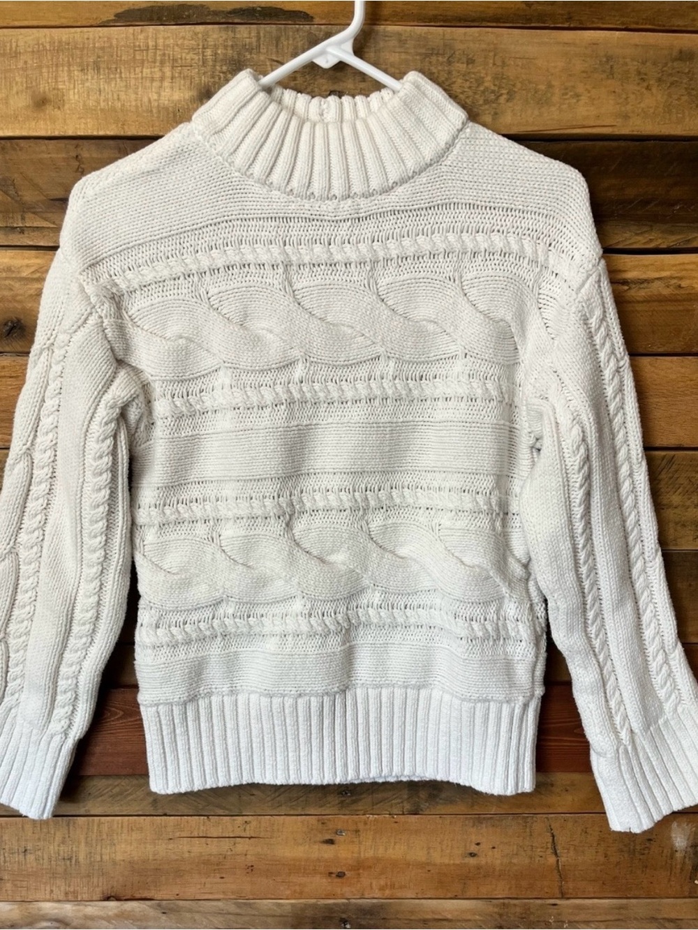 Haven Well Within Cream Cable Turtleneck Sweater XS